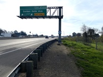 Just past the main Stockton exits, this interchange takes Yosemite-bound motorists off the freeway and onto rural roadways.