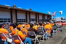 District 1 Workers Memorial ceremony at the District Office in Eureka