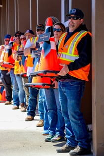 District 1 Workers Memorial cone bearers 