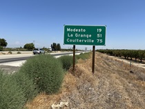 The majority of the highway's 75 miles are logged within the Central Valley; motorists must wait for the visual payoff of foothills.