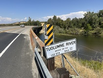 The Tuolumne, which upstream is dammed in Yosemite National Park's Hetch Hetchy Valley, passes under SR 132,
