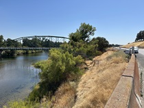 A few hundred yards south of Highway 132, a second bridge crosses the Tuolumne River.