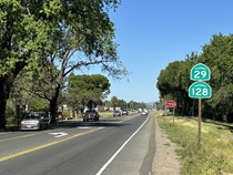 Westbound State Route 128, Winters to the Pacific Ocean
