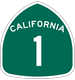 Route 1 sign.