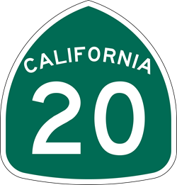 Route 20 sign.