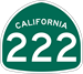 Route 222 sign.