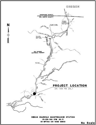 Map showing Idlewild Maintenence Station location