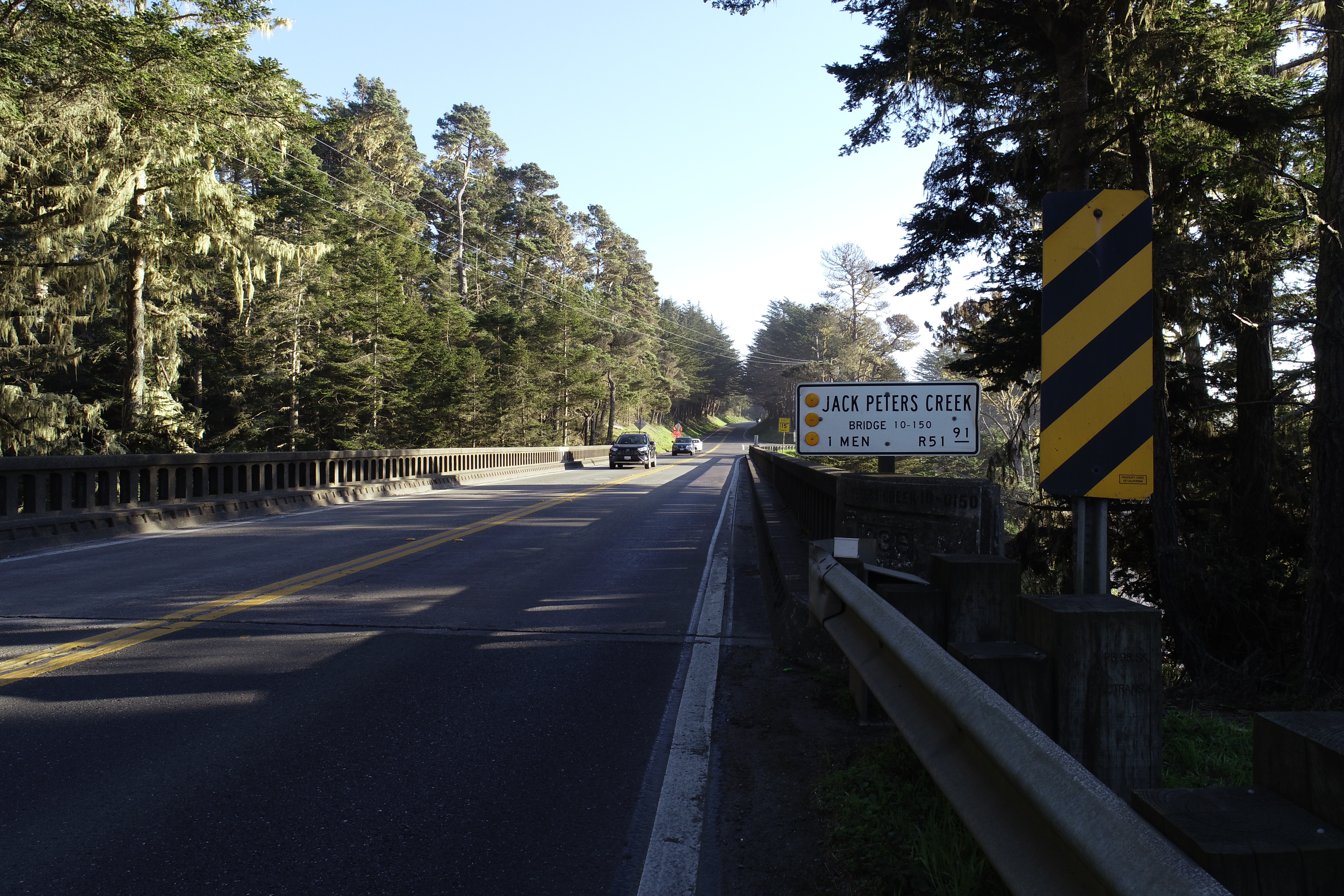 Bridge spanning Jack Peter Creek in Mendocino County