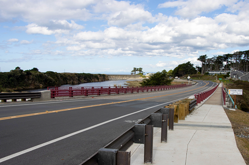 Newly completed Pudding Creek Bridge in Fort Bragg, Mendocino County