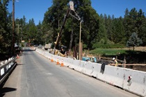 Construction photos on Route 175 at the Robinson Creek Bridge in Cobb, Lake County.
