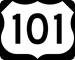 US 101 sign.