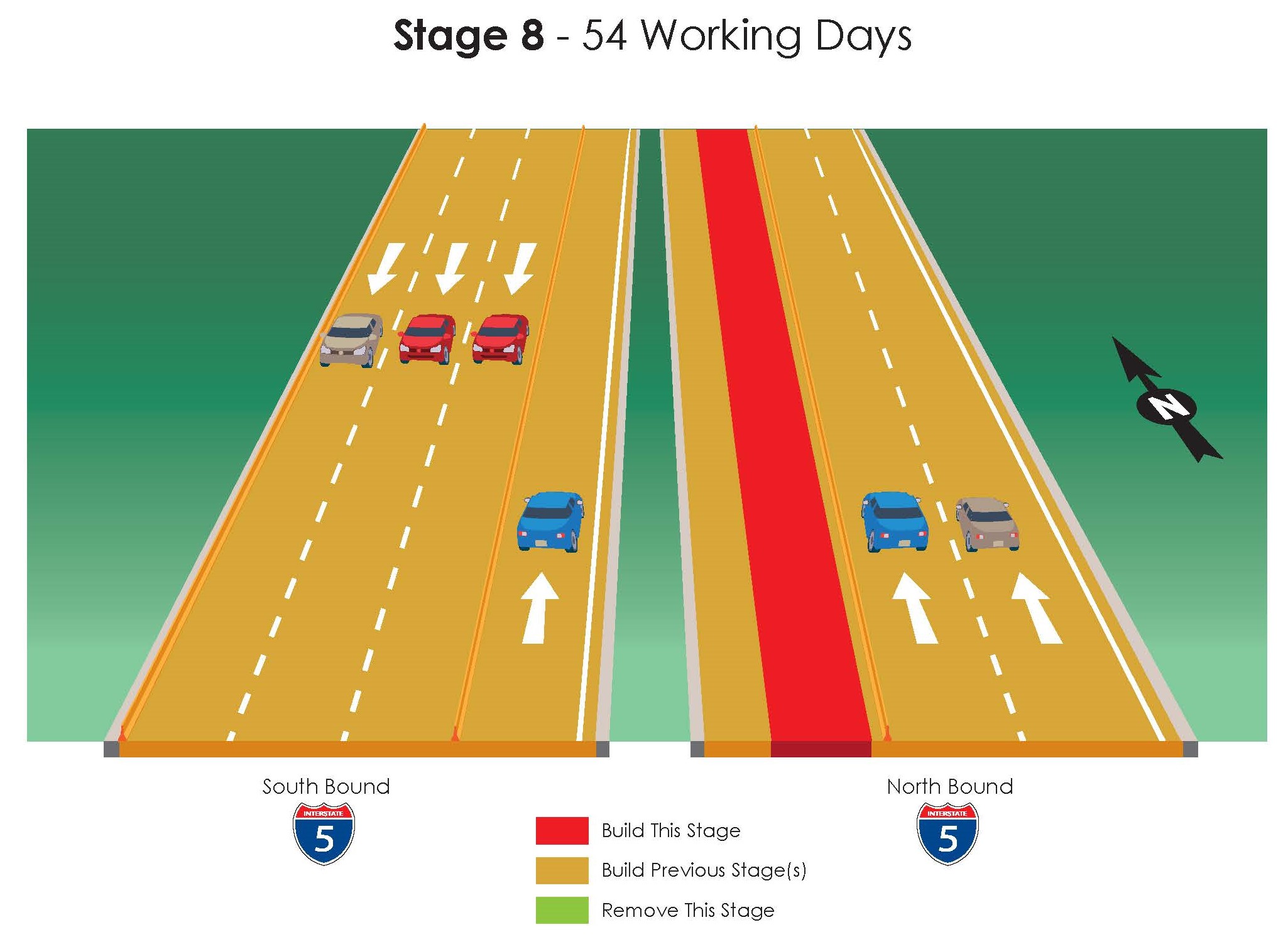 i5 Pavement Stage 8 Lane illustration