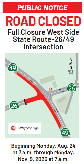 Second Phase of the State Route 26/49 Intersection Improvement Public Notice