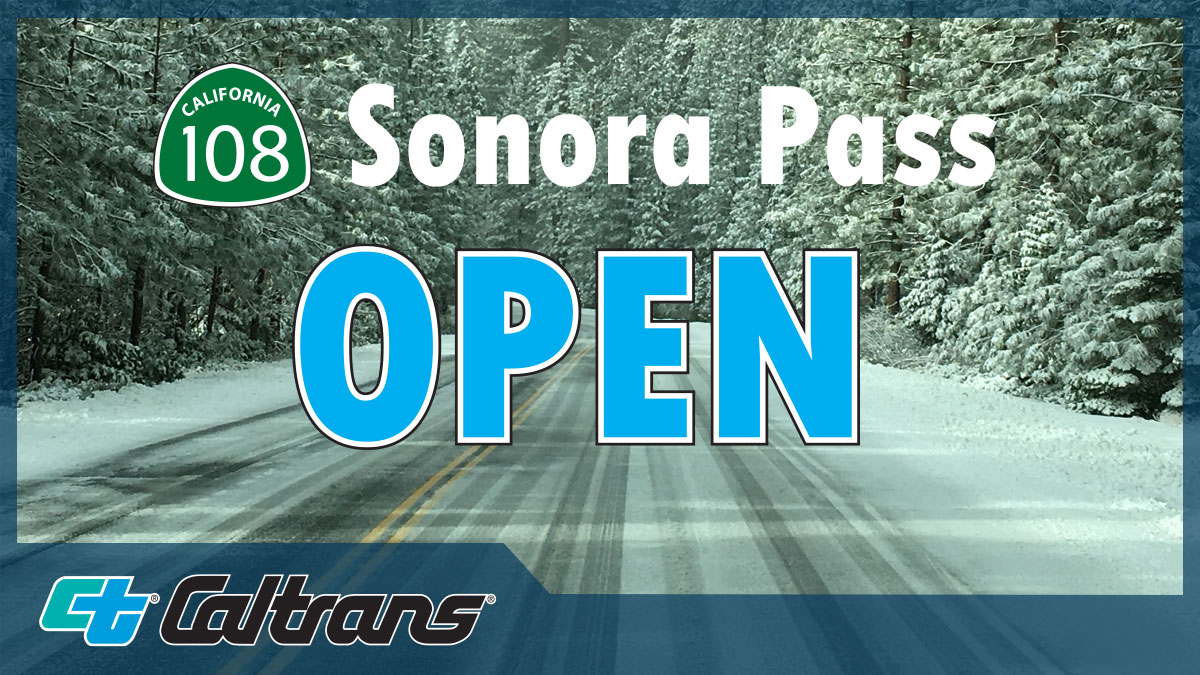 Image of State Route 108 Sonora Pass Open