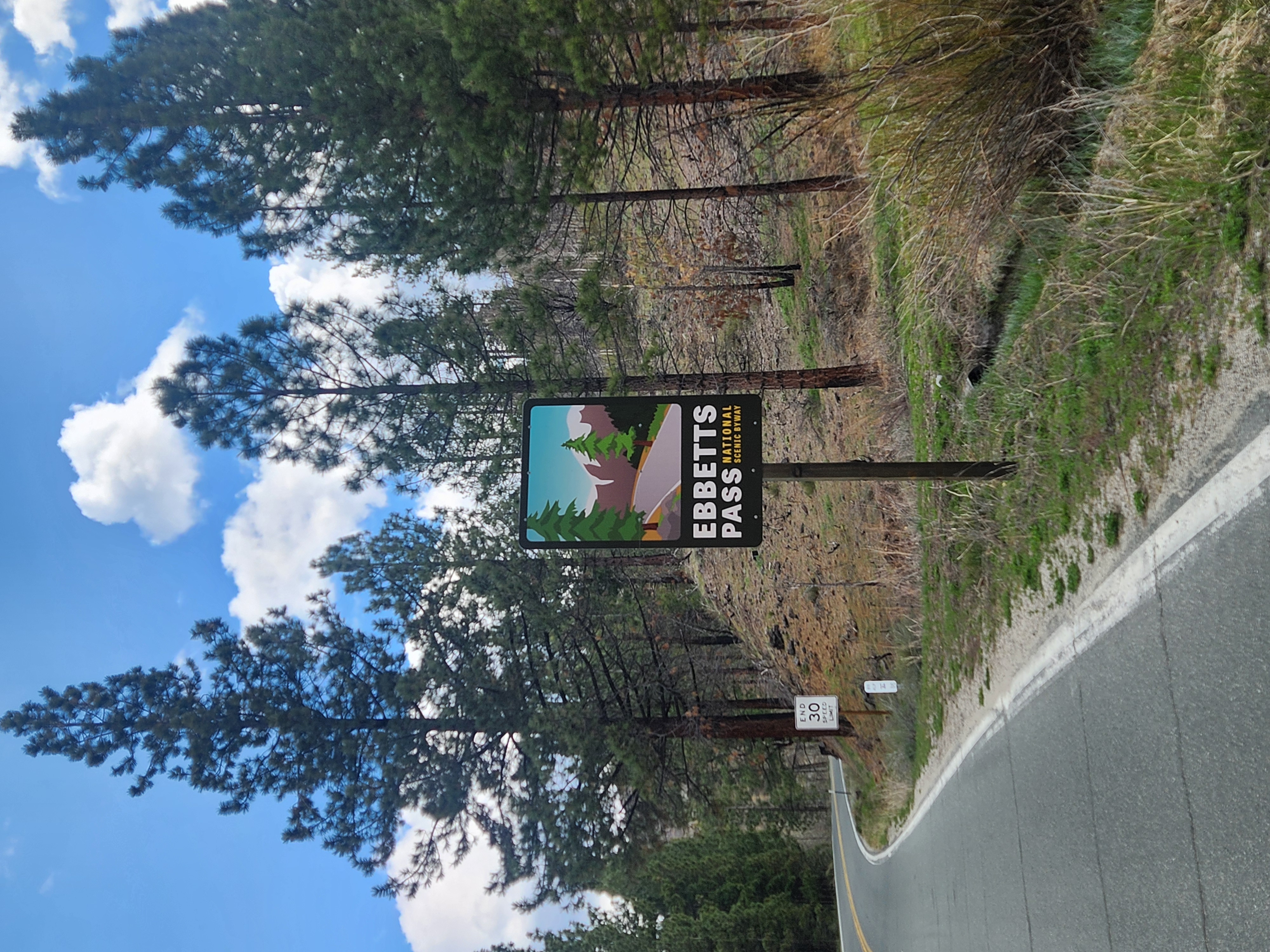 Ebbetts Pass Road Sign Image