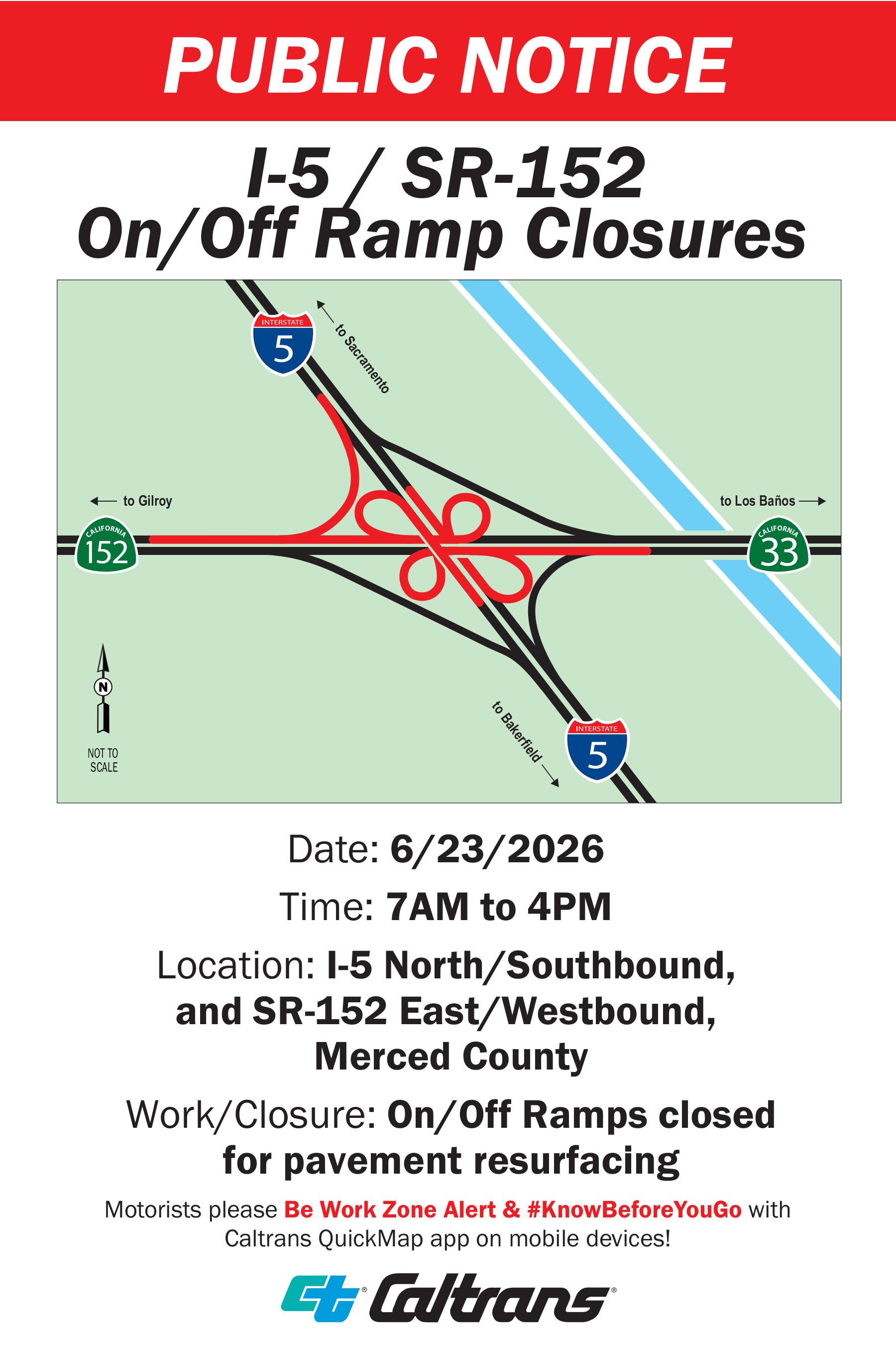 SR152 and I5 Ramp Pavement Public Notice