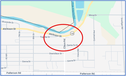 New Traffic Signal at SR108 Claus Road Map