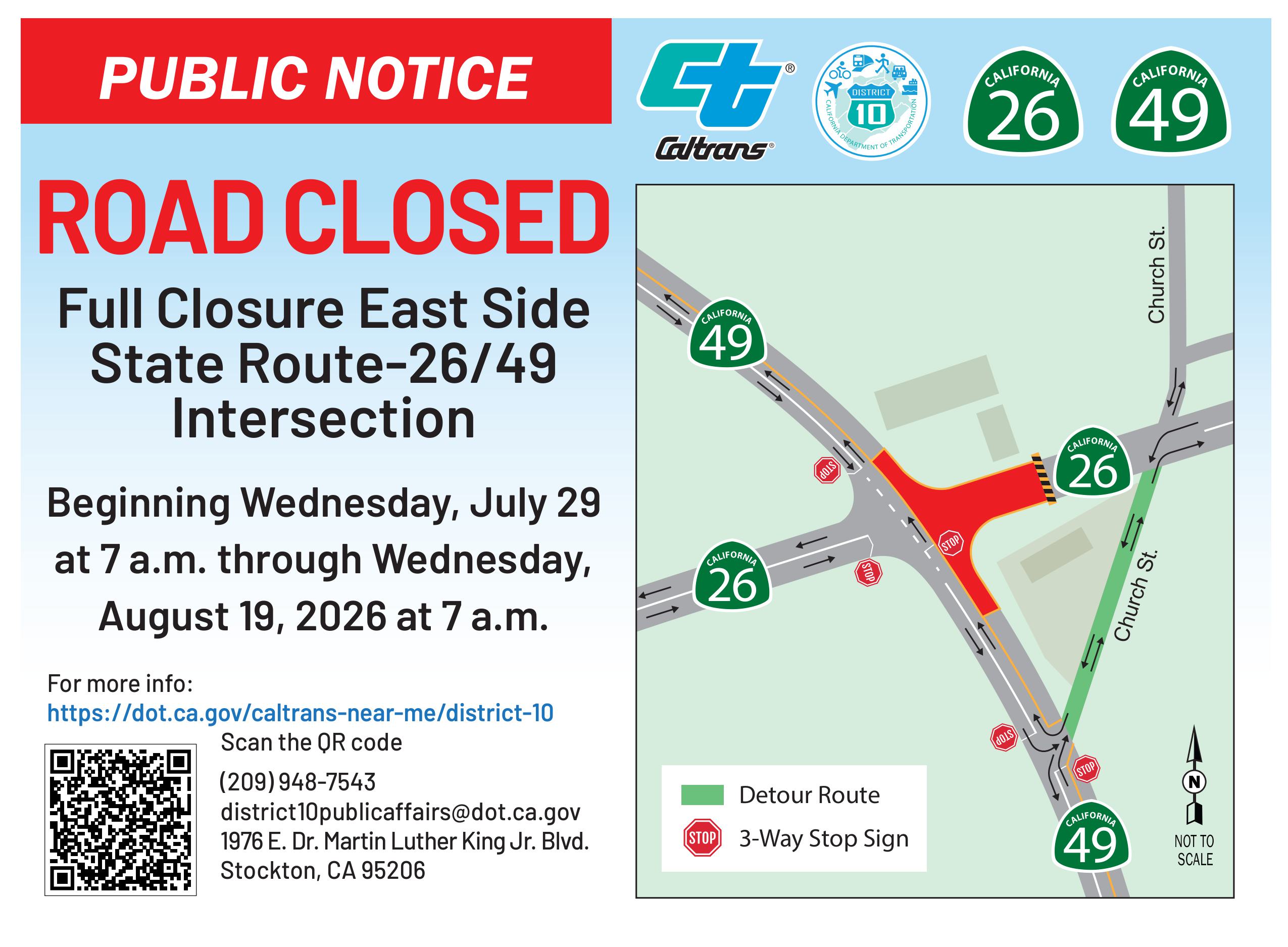 State Route 26/49 Intersection Improvement Project Postcard