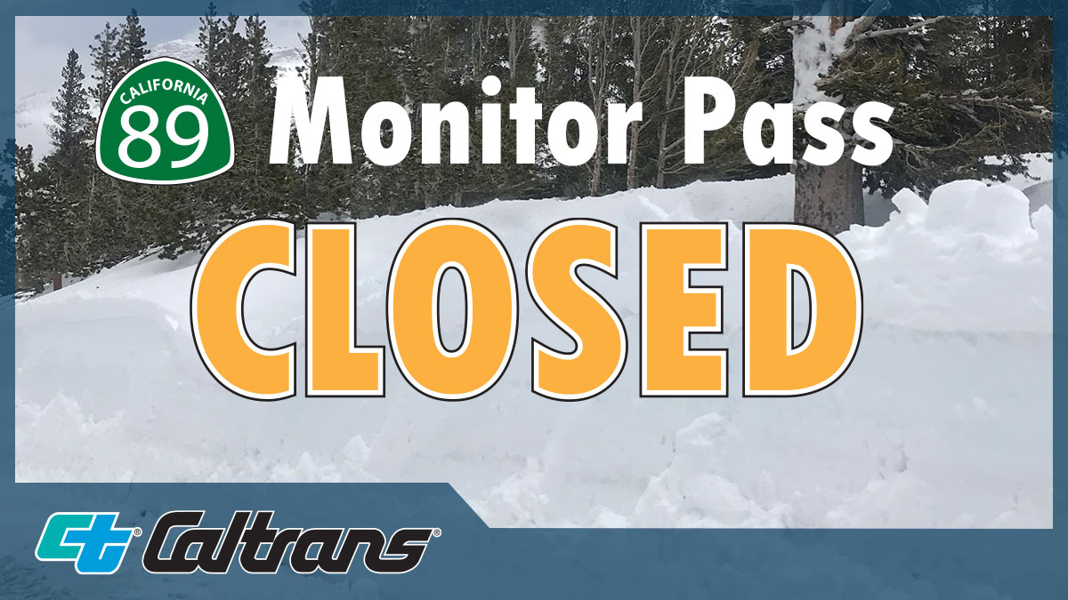 State Route 89 Monitor Pass Closed Image
