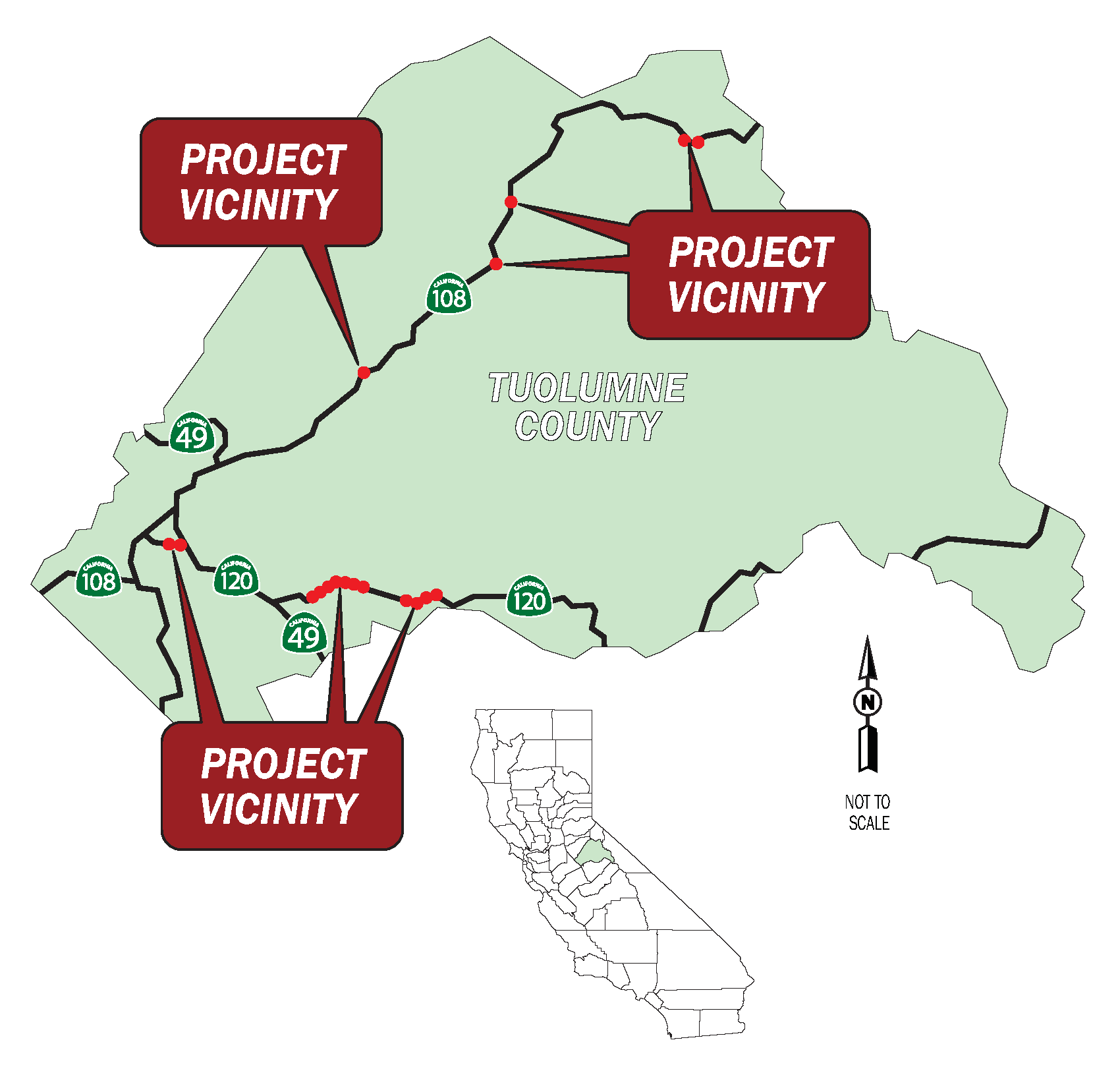 Tuolumne Drainage System Rehabilitation Project Map