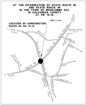 Highway 26 - 49 Intersection Control Improvement Project Map