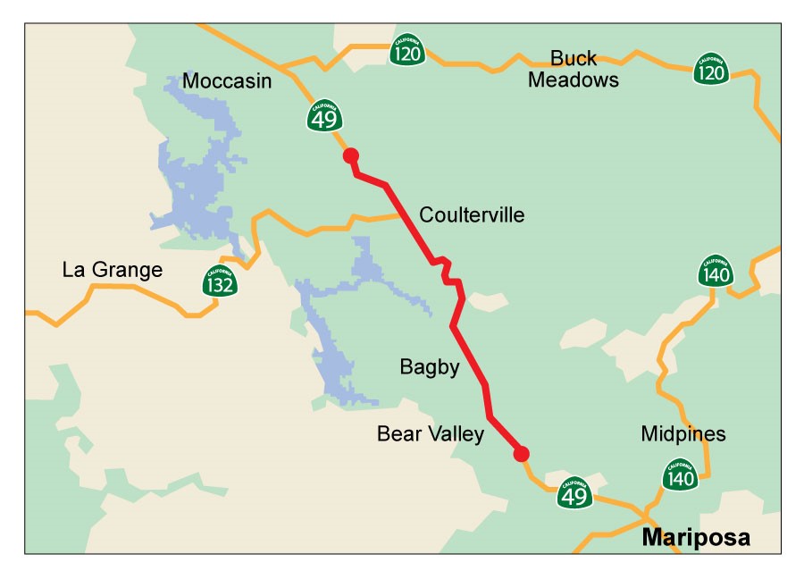 Mariposa 49 Pavement Anchor Project Map