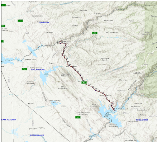 State Route 49 Pavement Anchor Project Map