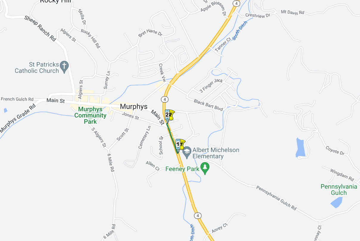 Calaveras State Route 4 ADA Improvements Project Map