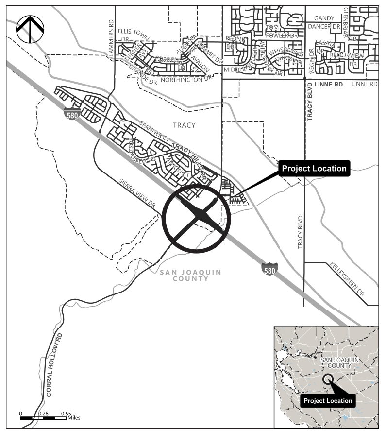 I-580 Corral Hollow Road Interchange Project Map Image
