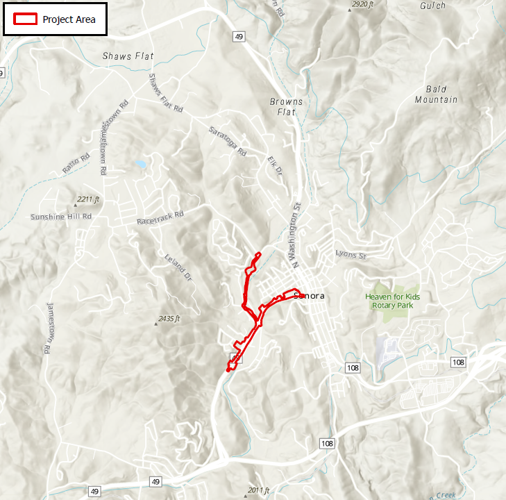Gold Rush Multi-Use Trail Phase 1 Project Map