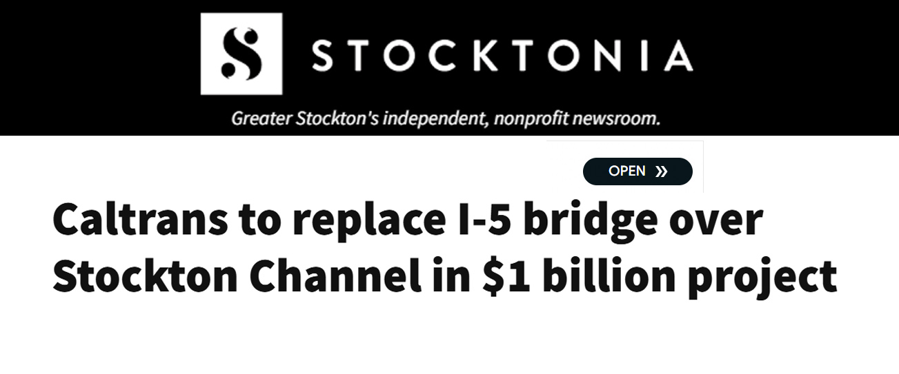 News article featuring Stockton Channel Viaduct