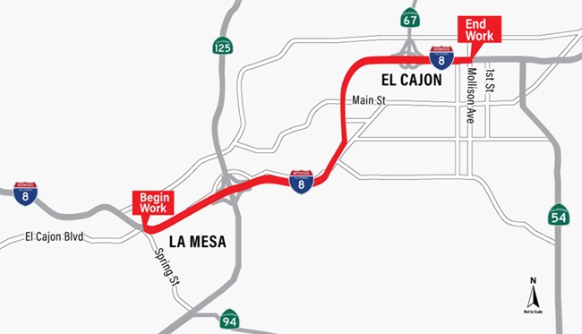 Project Area Map. For more information, call (619) 688-6670 or email CT.Public.Information.D11@dot.ca.gov