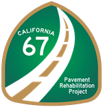Pavement Rehabilitation Project Logo. For more information, call (619) 688-6670 or email CT.Public.Information.D11@dot.ca.gov