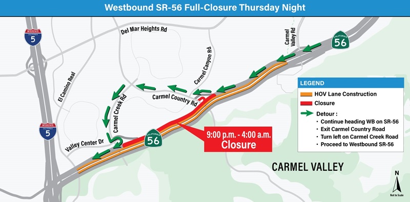 Closure & Detour Map. For more information, call (619) 688-6670 or email CT.Public.Information.D11@dot.ca.gov 