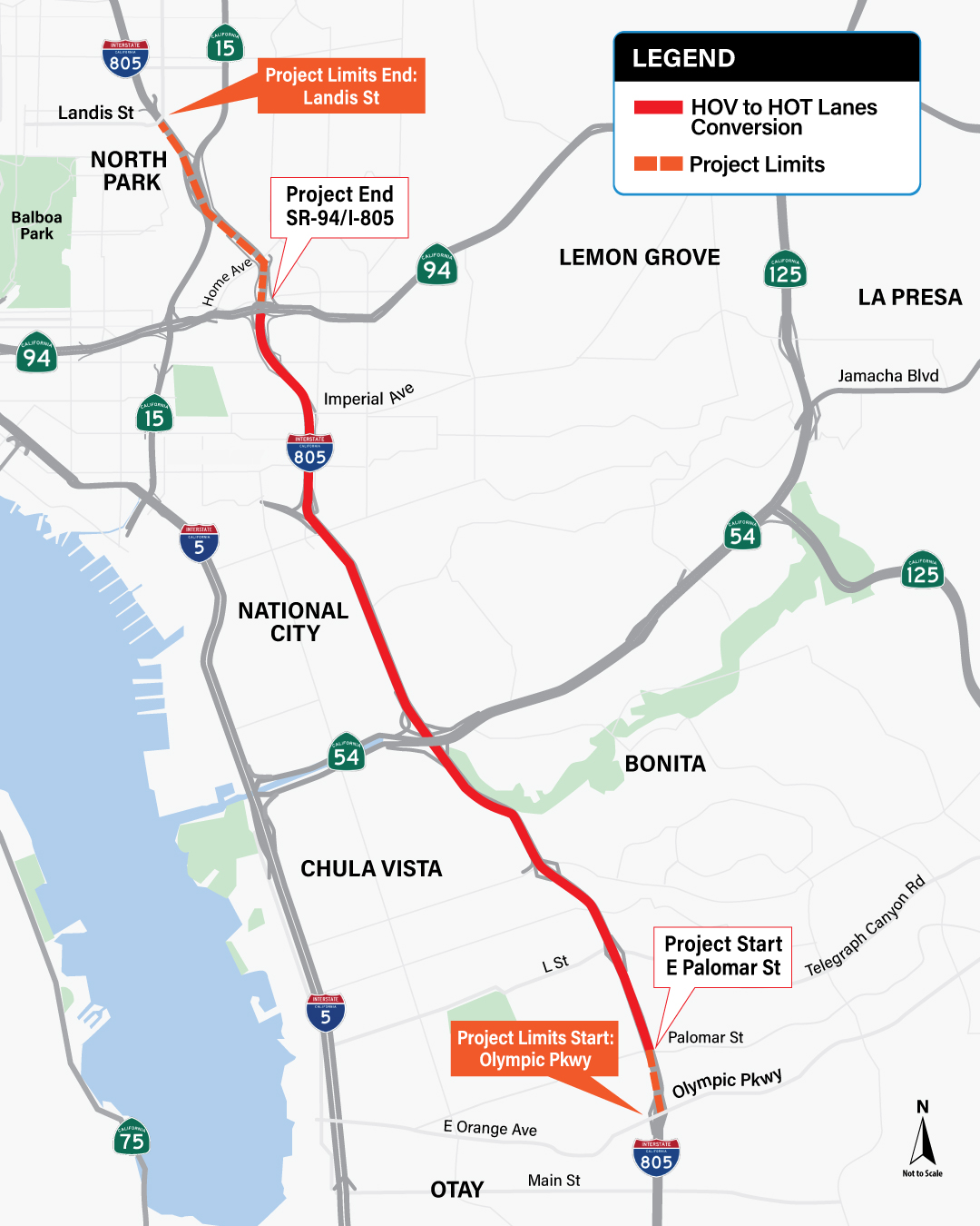 ルート I-805 South Managed Lanes Conversion Project | Caltrans