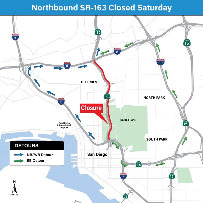 Closure & Detour Map. For more information, call (619) 688-6670 or email CT.Public.Information.D11@dot.ca.gov 