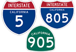 California I-5, I-805 and SR-905 Shields. For more information, call (619) 688-6670 or email CT.Public.Information.D11@dot.ca.gov