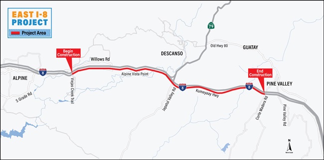 Project Area Map. For more information, call (619) 688-6670 or email CT.Public.Information.D11@dot.ca.gov