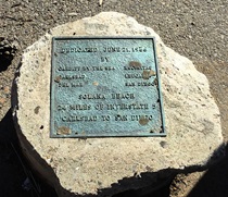 A plaque commemorating the opening of Interstate 5 in 1966. For more information, call (619) 688-6670 or email CT.Public.Information.D11@dot.ca.gov