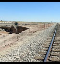 Niland Geyser Mitigation Project alongside railroad tracks