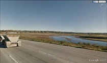 Figure SD-08C — Western/Eastern Views from I-5 including the Pacific Ocean, San Dieguito Lagoon and Seaward and Inland Natural Coastal Landforms. For more information call (619) 688-6670 or email CT.Public.Information.D11@dot.ca.gov