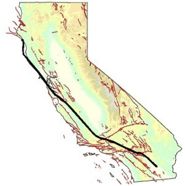 Figure 7-2: San Andreas Fault in California. For more information call (619) 688-6670 or email CT.Public.Information.D11@dot.ca.gov