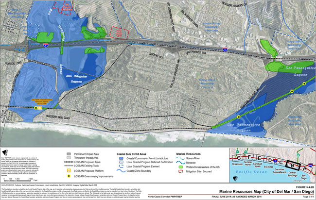 This map shows the Marine Resources in the City of Del Mar / San Diego. For more information call (619) 688-6670 or email CT.Public.Information.D11@dot.ca.gov