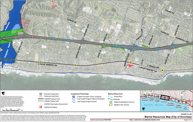 This map shows the Marine Resources in the City of Encinitas. For more information call (619) 688-6670 or email CT.Public.Information.D11@dot.ca.gov