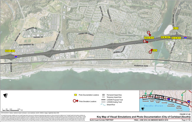 Figure 5.7-4D – Key Map of Visual Simulations and Photo Documentation (City of Carlsbad [South]). For more information call (619) 688-6670 or email CT.Public.Information.D11@dot.ca.gov