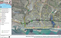 Figure 6A — Safe Access to Transit and Coastal Resources: Pedestrian and Bicycle Improvements (Oceanside). For more information call (619) 688-6670 or email CT.Public.Information.D11@dot.ca.gov