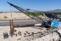 January 2020 – A crane moving construction materials near Otay Mesa Road. For more information call (619) 688-6670 or email CT.Public.Information.D11@dot.ca.gov
