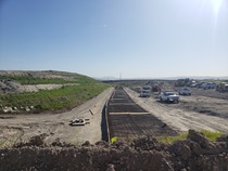 February 2020 – Infrastructure for State Route 11 under construction heading toward the U.S-Mexico Border. For more information call (619) 688-6670 or email CT.Public.Information.D11@dot.ca.gov