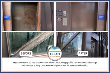 Before and after of elevator tower