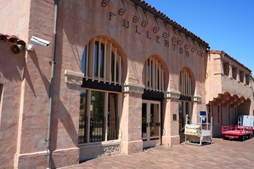 Facelift of the historic train depot includes fresh paint, safety upgrades, and walkway rehabilitation.